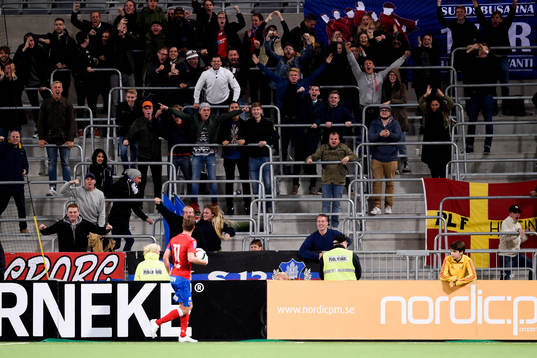 Helsingborgs Arnór Smárason jublar