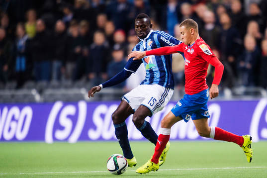 Djurgårdens Omar Colley och Helsingborgs Jordan Larsson