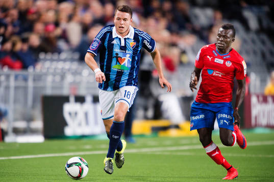 Djurgårdens Kerim Mrabti och Helsingborgs Lalawélé