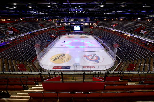 SAAB arena före ishockeymatchen i SHL mellan Linköping