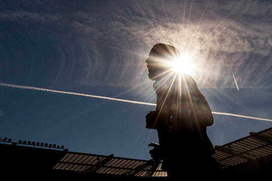 Malmö FF spelare tränar i solen
