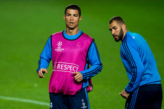 Real Madrids Cristiano Ronaldo och Karim Benzema