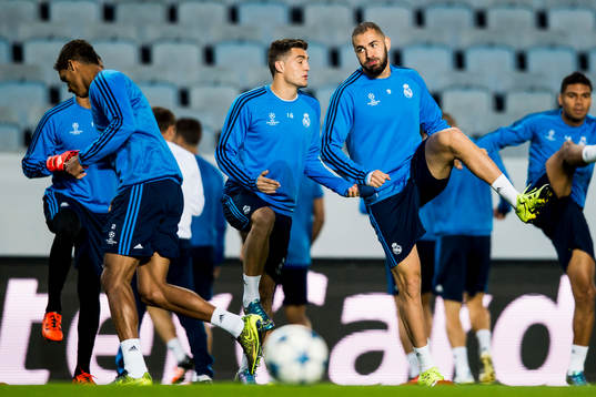 Real Madrids Karim Benzema och Mateo Kovacic