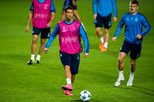 Real Madrids Cristiano Ronaldo och Toni Kroos