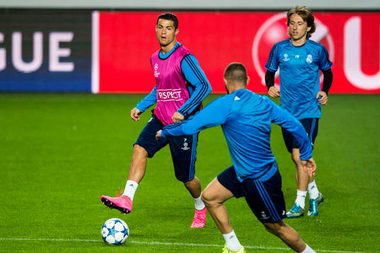 Real Madrids Cristiano Ronaldo och Luka Modric