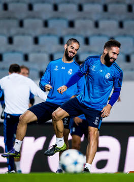 Real Madrids Isco och Daniel Carvajal Ramos