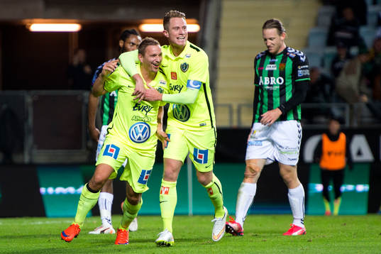 Jönköpings Fredik Olsson och Tommy Thelin jublar