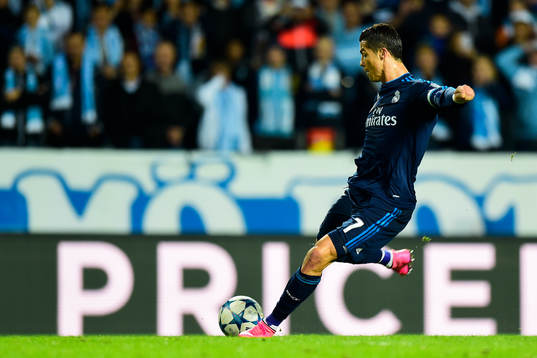 Real Madrids Cristiano Ronaldo gör 0-1