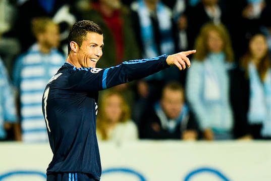 Real Madrids Cristiano Ronaldo jublar