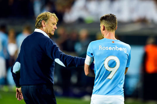 Malmö FFs tränare Åge Hareide och Malmö FFs Markus