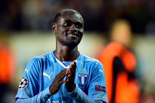 Malmö FFs Enoch Kofi Adu tackar publiken