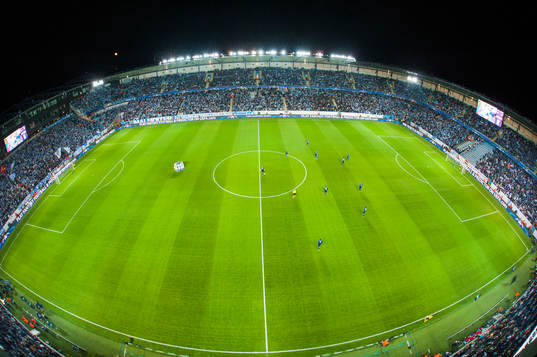 Översiktsbild över Swedbank Stadion när Malmö FFs