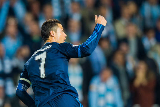Real Madrids Cristiano Ronaldo jublar
