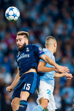 Real Madrids Daniel Carvajal Ramos och Vladimir Rodic