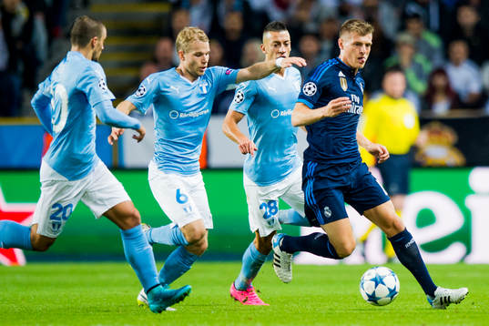Malmö FFs Vladimir Rodic, Oscar Lewicki och Nikola