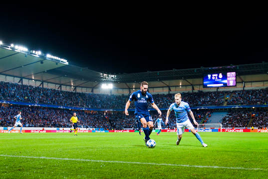 Real Madrids Daniel Carvajal Ramos och Malmö FFs Oscar