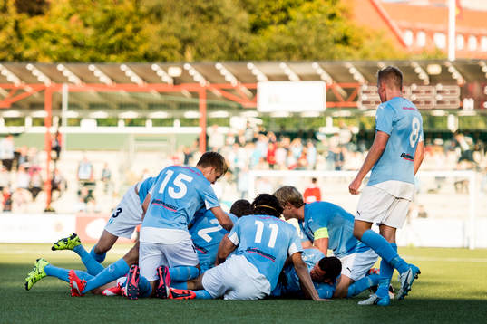Malmö FFs spelare jublar