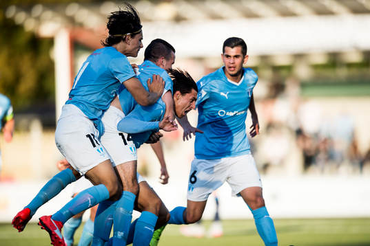 Malmö FFs Emin Karaman, Isak Redzic, Granit Stagova och