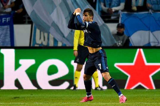 Real Madrids Cristiano Ronaldo jublar