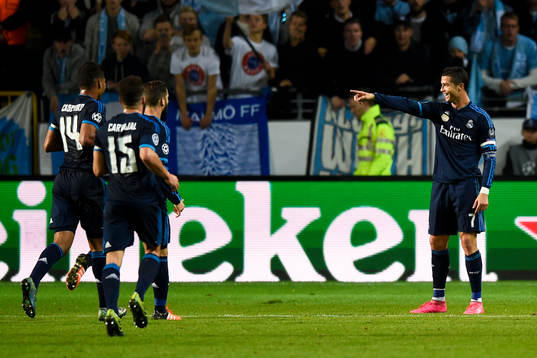 Real Madrids Cristiano Ronaldo jublar