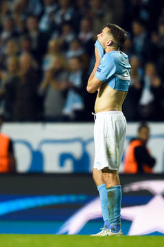 Malmö FFs Markus Rosenberg deppar