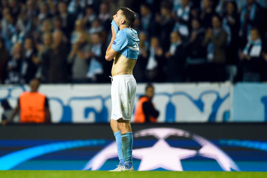 Malmö FFs Markus Rosenberg deppar