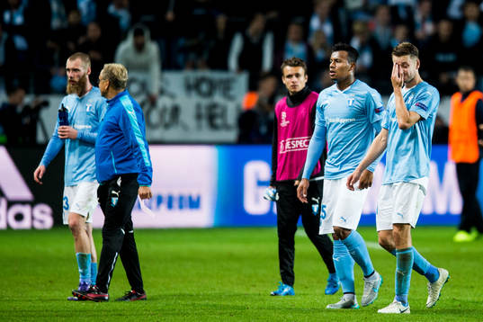 Malmö FFs Jo Inge Berget, Andreas Vindheim, Luis Felipe