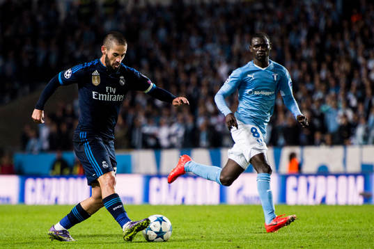 Real Madrids Isco Malmö FFs Enoch Kofi Adu