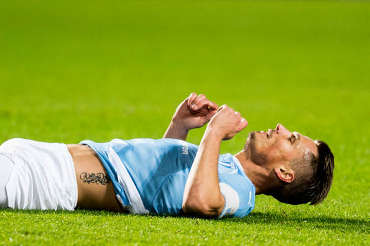 Malmö FFs Markus Rosenberg deppar