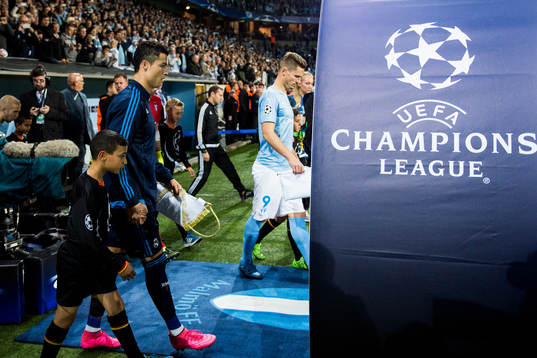 Real Madrids Cristiano Ronaldo och Malmö FFs Markus