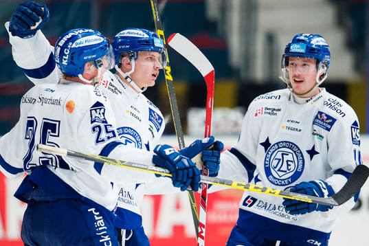 Leksands spelare jublar