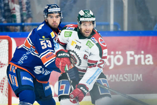 Växjös Eddie Larsson och Frölundas Joel Lundqvist