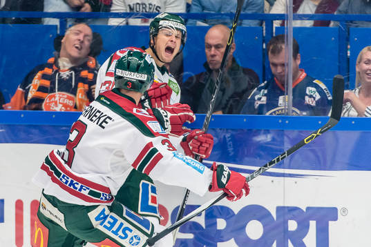 Frölundas Nicklas Lasu jublar