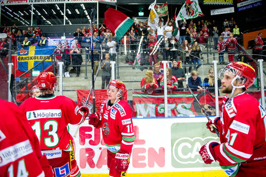 Modos Victor Olofsson och Oscar Hedman jublar