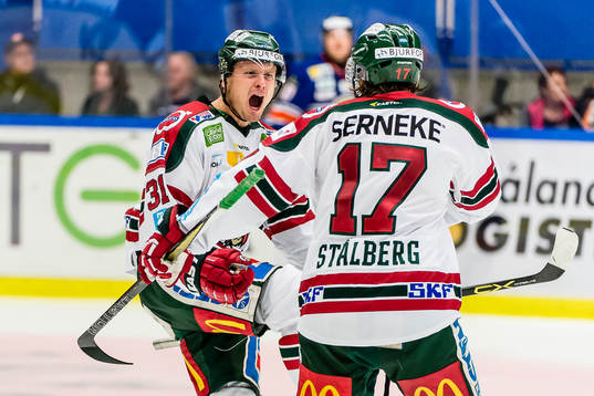 Frölundas Nicklas Lasu jublar