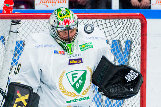 Färjestads målvakt Justin Pogge