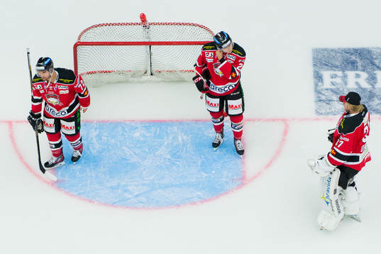 Malmö Redhawks TJ Galiardi, Jeremias Augustin och målvakt