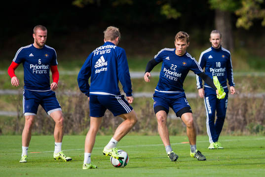 Djurgårdens Alexander Faltsetas och Jesper Karlström