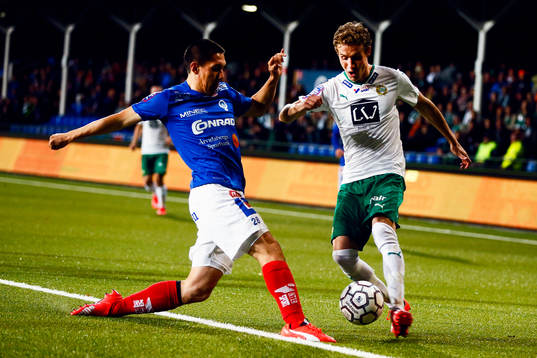 Hammarbys Fredrik Torsteinbö och Åtvidabergs Sebastian
