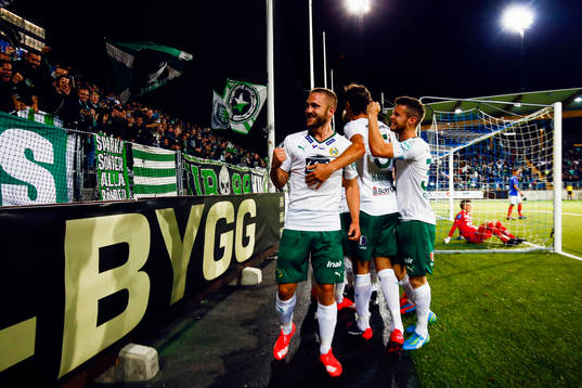 Hammarbys Fredrik Torsteinbö jublar