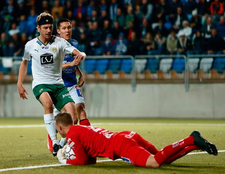 Hammarbys Fredrik Torsteinbø och Åtvidabergs målvakt