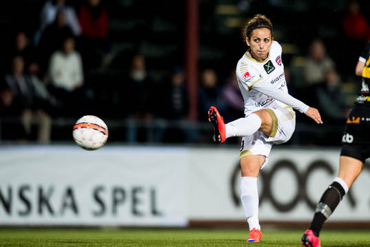 Rosengårds Natasa Andonova testar skott