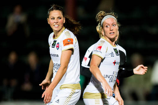 Rosengårds Sara Björk Gunnarsdottir och Josee Belanger