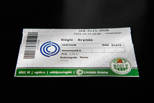 En matchbiljett