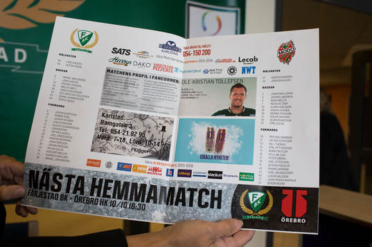 Matchprogram visas upp