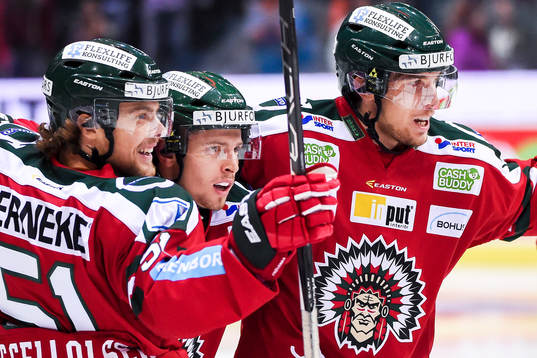 Frölundas Mats Rosseli Olsen , Lukas Bengtsson och Henrik