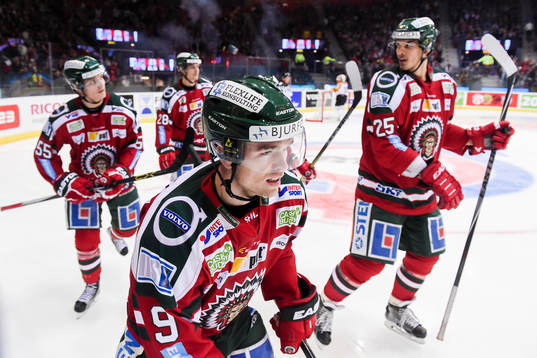Frölundas Spencer Abbott jublar