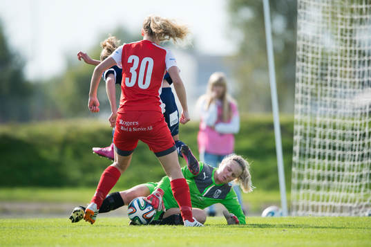i kvalmatchen till div. 1 för damer mellan FC Hessleholm