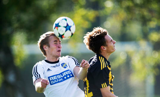 IFK Hässleholms Erik Åberg i matchen i juniorallsvenskan