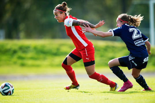 i kvalmatchen till div. 1 för damer mellan FC Hessleholm